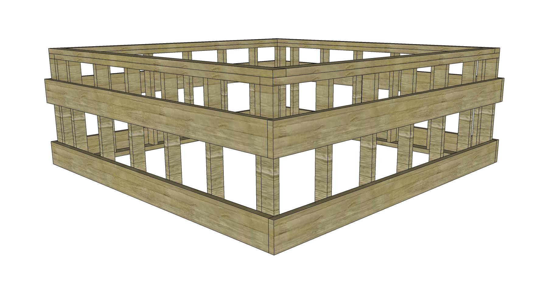 Hot Tub Frame with Banding